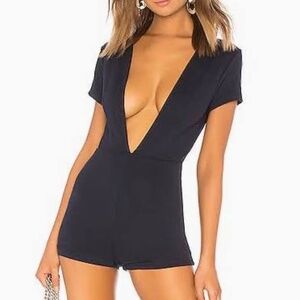 Thea Deep V Jersey Romper  superdown brand: superdown